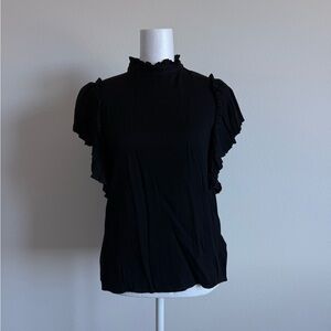 Kate Spade - Elegant Black Pleated Women's Top